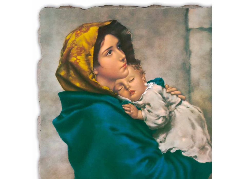 Fresco rozmnožování ruční Ferruzzi &quot;Our Lady of Rest&quot; Viadurini