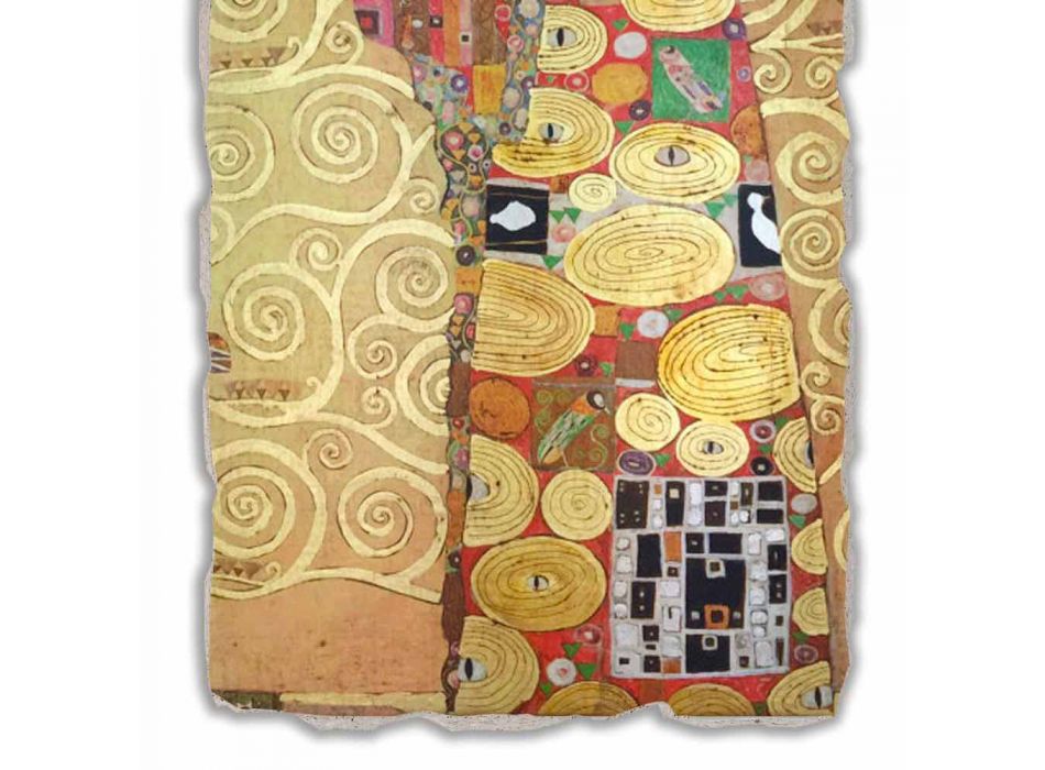 Fresco reprodukce vyrobeny v Itálii Gustava Klimta „objetí“ Viadurini