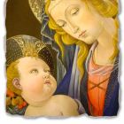 Fresco velká hra Botticelli „Madonna knihy“ Viadurini