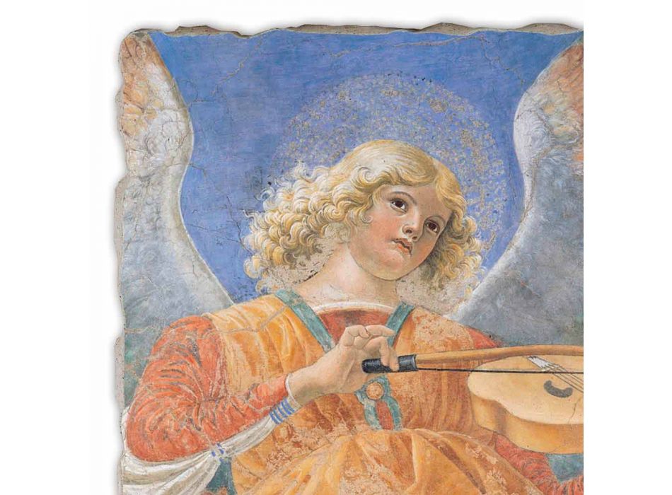 Fresco rozmnožování Melozzo da Forlì &quot;Angelo Musicante&quot; Viadurini