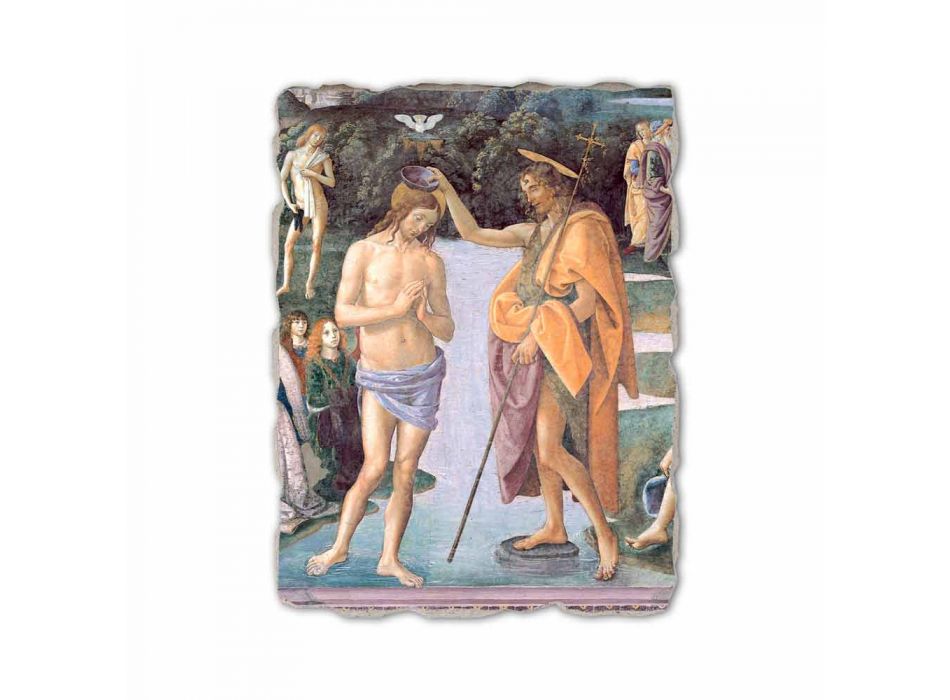 Fresco rozmnožování Perugino „Křest Krista“ Viadurini