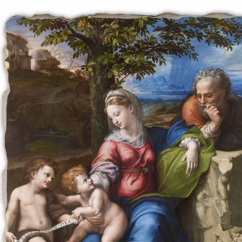 Fresco rozmnožování R.Sanzio „Svatá rodina pod dub“
