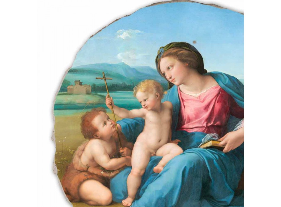 Fresco rozmnožování Raffaello Sanzio &quot;Alba Madonna&quot;, 1510 Viadurini