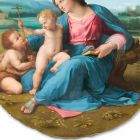 Fresco rozmnožování Raffaello Sanzio &quot;Alba Madonna&quot;, 1510 Viadurini