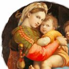 Fresco rozmnožování Raffaello Sanzio „Madonna katedry“ Viadurini