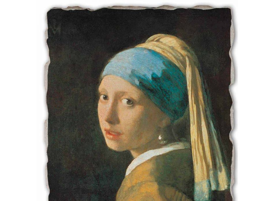 Fresco hrát Vermeer „dívka s turbanem“ 1665 Viadurini