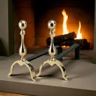 Mosazný krb Andirons Výška 32 cm Made in Italy - Medvěd Viadurini