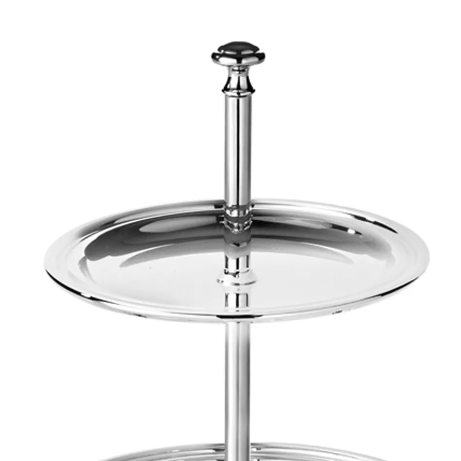 Stojan na sladkosti, dorty, 2patrový bufet v luxusním postříbřeném kovu-Gengo Viadurini