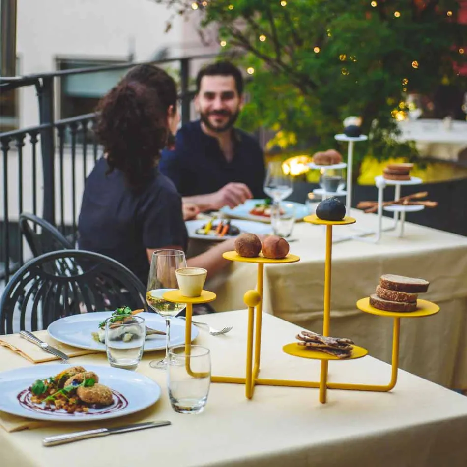 Designové sladkosti stojí z lakované oceli vyrobené v Itálii - Pennellope Viadurini