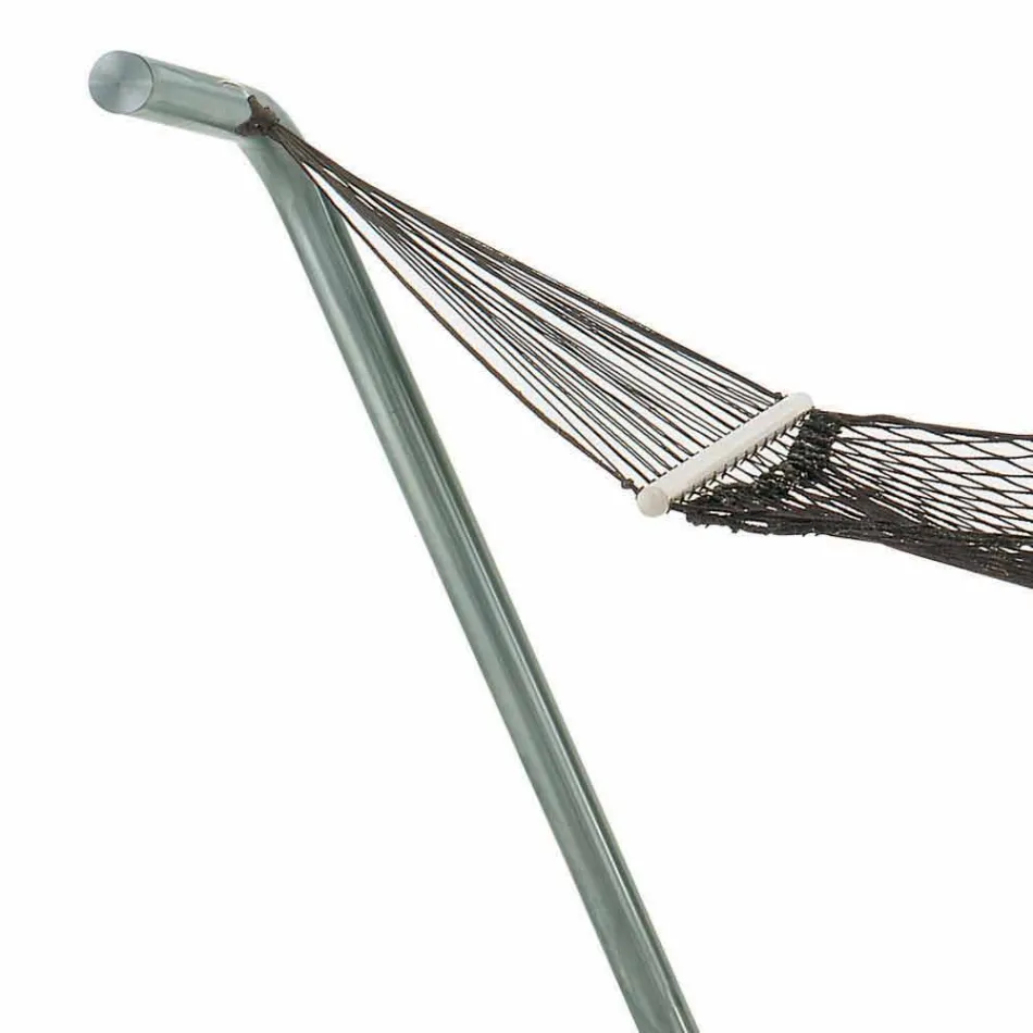 Houpací síť v designu oceli a černé zahrady vyrobená v Itálii - Cumberland Viadurini