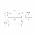 Houpací síť v designu oceli a černé zahrady vyrobená v Itálii - Cumberland Viadurini