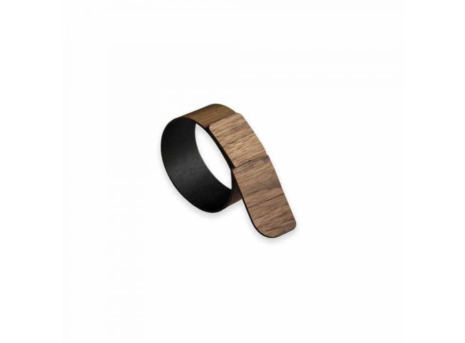 Prstenový ubrousek Prsten ve dřevě a tkanině Made in Italy - Abraham