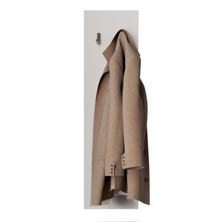 Věšák na kabáty se 2 háčky v lesklém bílém provedení Made in Italy - Effe Viadurini