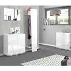 Designový vstupní věšák na kabáty z bílého dřeva, břidlice nebo betonu - Fjona Viadurini