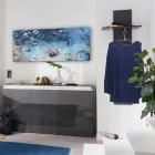 Věšák na kabáty do předsíně v bílé nebo antracitově lesklém dřevě - Emanuelito Viadurini