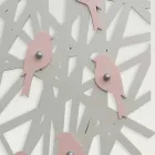 Nástěnná věšák z barevného dřeva s moderním designem - Alberuccell Viadurini