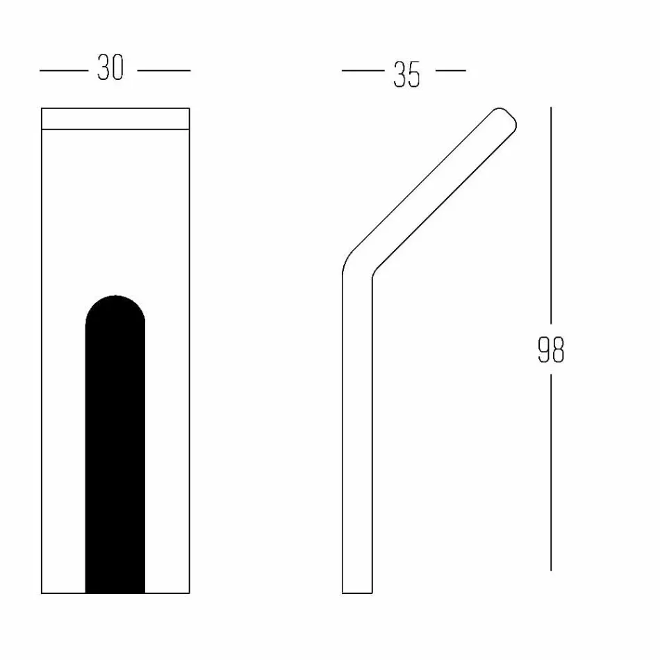 Věšák na zeď Corian s bílou nebo černou vložkou, 3 kusy - Appiccio Viadurini