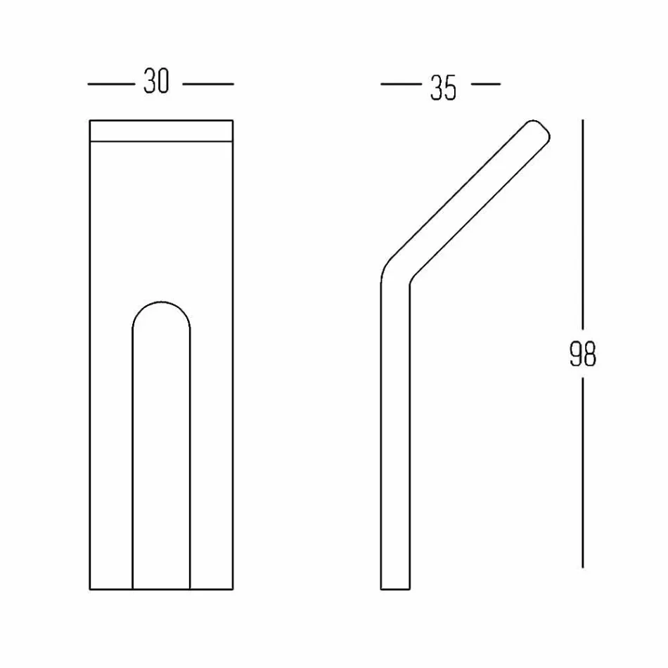 Věšák na zeď Corian s bílou nebo černou vložkou, 3 kusy - Appiccio Viadurini