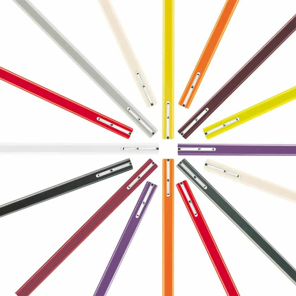 Věšák na zeď v lakovaném MDF s dvojitým hákem vyrobený v Itálii - Merkur Viadurini