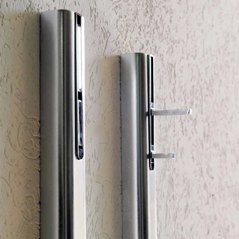 Věšák na zeď v lakovaném MDF s dvojitým hákem vyrobený v Itálii - Merkur Viadurini