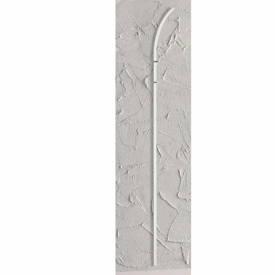 Kovový nástěnný věšák na kabát se 2 háčky a LED světlem vyrobený v Itálii - Osmio Viadurini