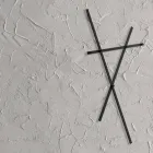 Věšák na zeď z lakovaného kovu s 5 kolíky vyrobenými v Itálii - Olmium Viadurini