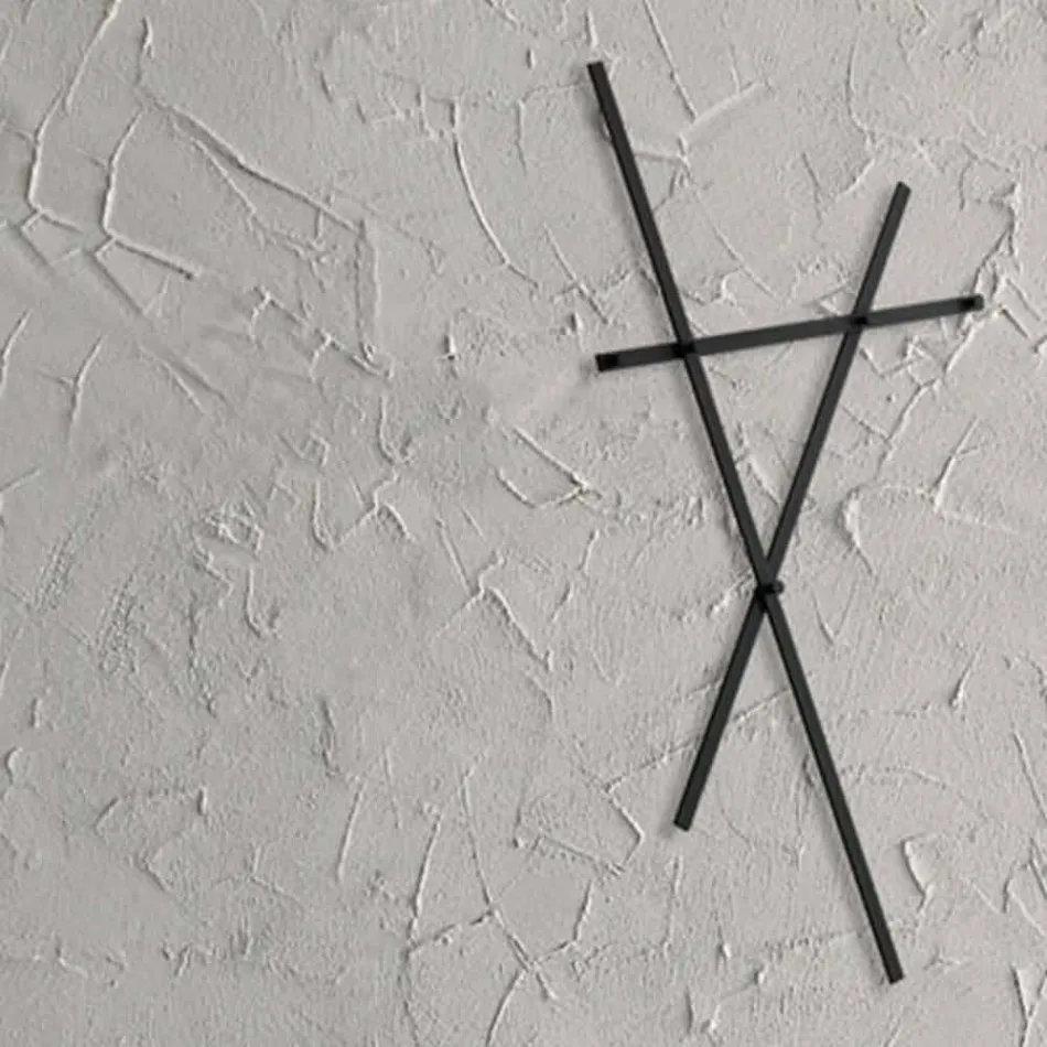 Věšák na zeď z lakovaného kovu s 5 kolíky vyrobenými v Itálii - Olmium Viadurini