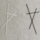 Věšák na zeď z lakovaného kovu s 5 kolíky vyrobenými v Itálii - Olmium Viadurini