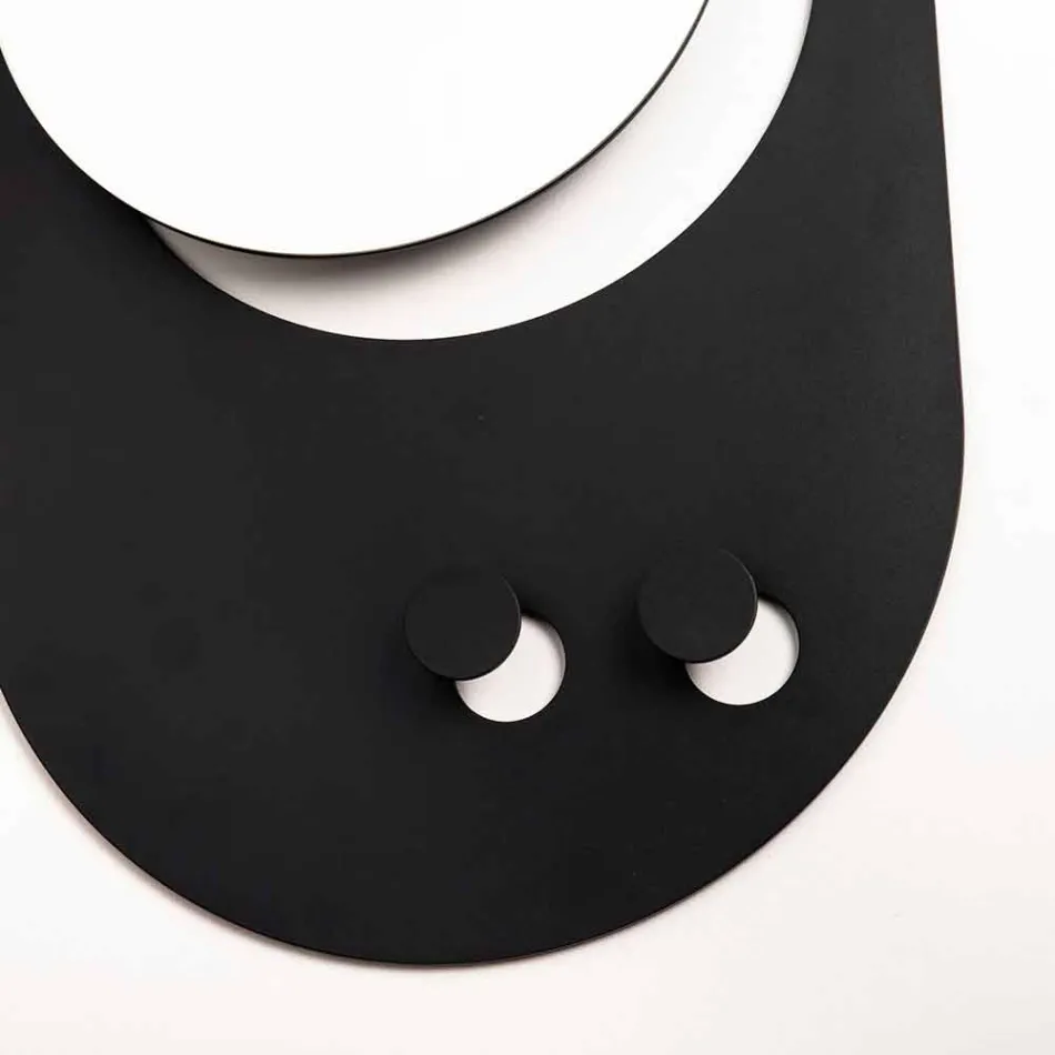 Moderní nástěnný věšák z oceli se zrcadlem vyrobený v Itálii - Pilippo Viadurini