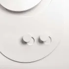 Moderní nástěnný věšák z oceli se zrcadlem vyrobený v Itálii - Pilippo Viadurini