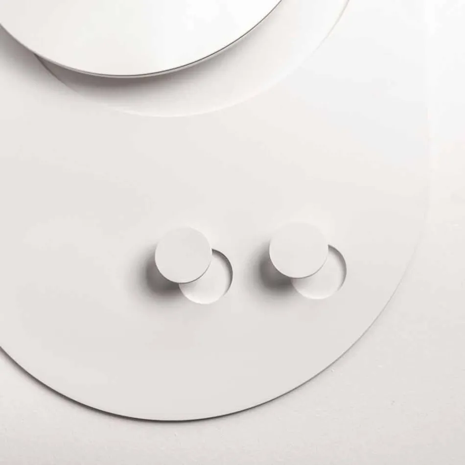 Moderní nástěnný věšák z oceli se zrcadlem vyrobený v Itálii - Pilippo Viadurini