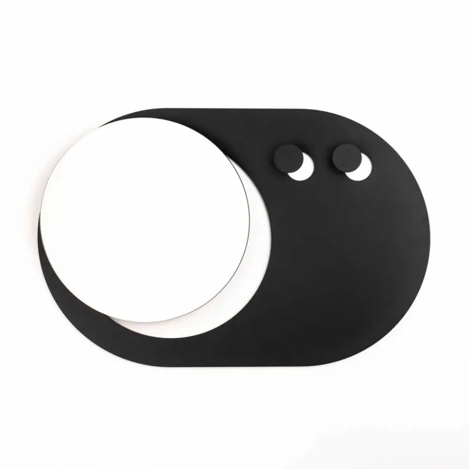 Moderní nástěnný věšák z oceli se zrcadlem vyrobený v Itálii - Pilippo Viadurini