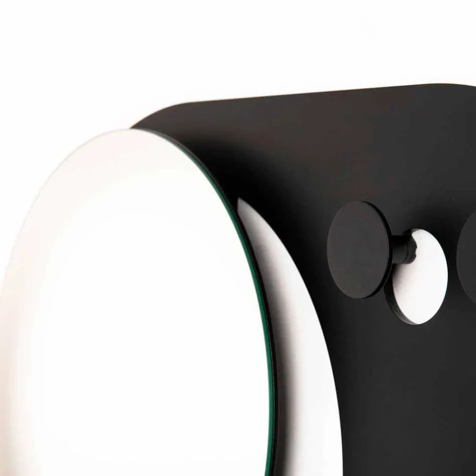 Moderní nástěnný věšák z oceli se zrcadlem vyrobený v Itálii - Pilippo Viadurini