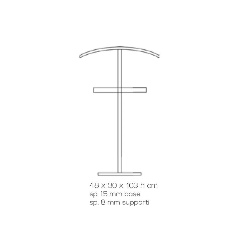 Základní transparentní věšák z akrylového křišťálu - Ginergo Viadurini