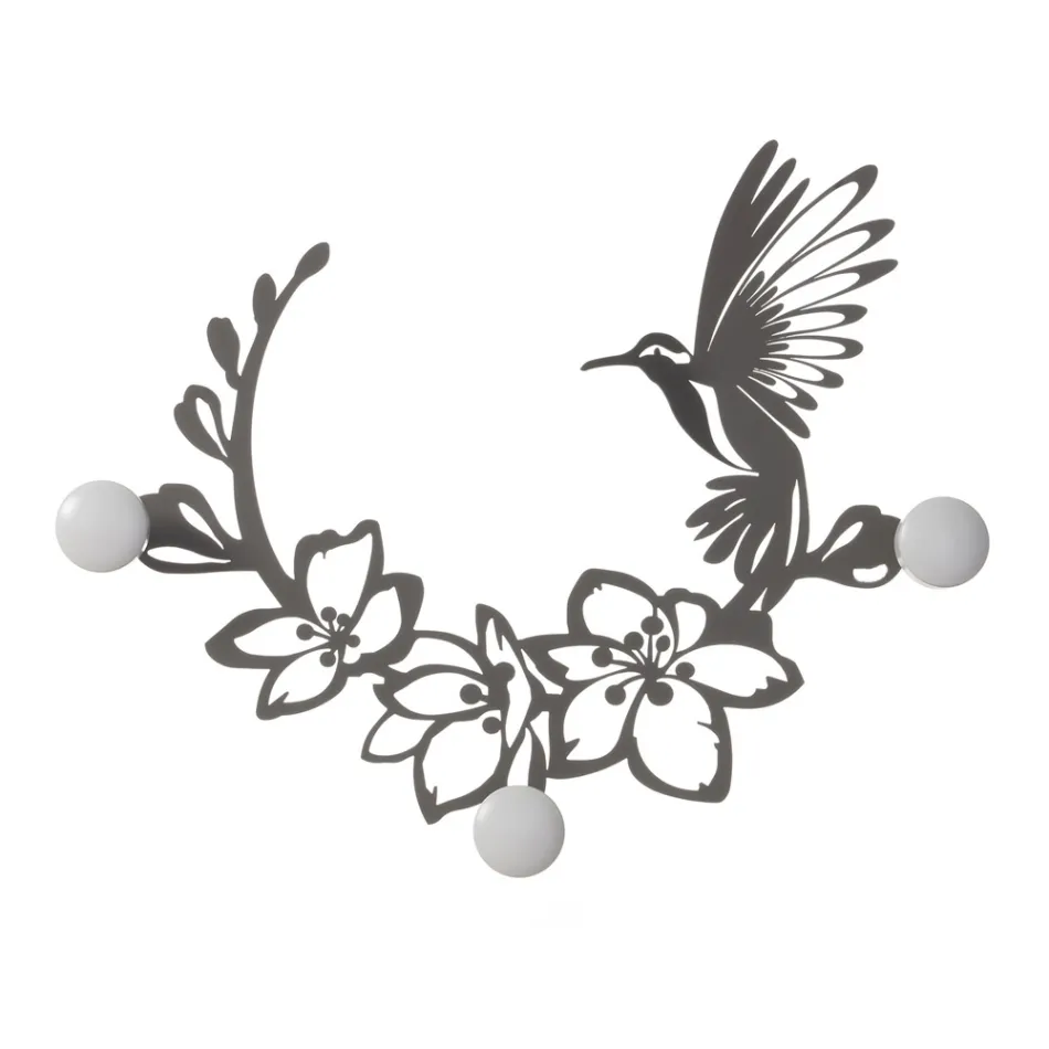 Železný věšák s dekorací kolibříka Made in Italy - klíč Viadurini