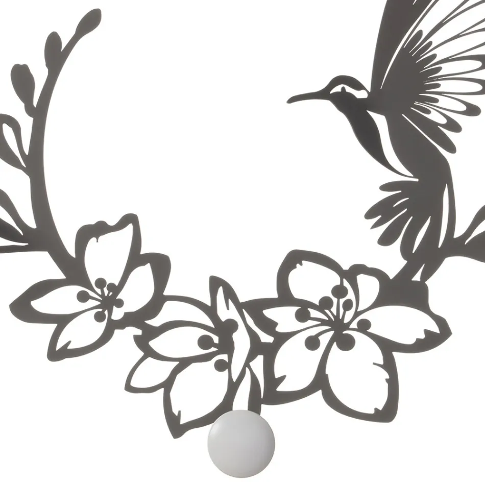 Železný věšák s dekorací kolibříka Made in Italy - klíč Viadurini