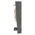 Šikmý designový stojan na kabáty z lesklého bílého dřeva nebo břidlice - Joris