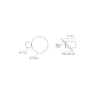 345° otočné kovové nástěnné svítidlo vyrobené v Itálii - Lumi Viadurini