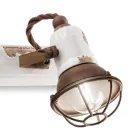 Nástěnná lampa se 2 průmyslovými uměleckými reflektory ze železa a keramiky - podkroví Viadurini