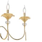 Klasické 6 lehké nástěnné svítidlo ze skla, křišťálu a luxusního kovu - Flandry Viadurini