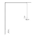 Nástěnná lampa v černém hliníku a kuželovém malém minimálním designu - Mercado Viadurini