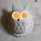 Nástěnná nástěnná svítidla 2 v matně bílém keramickém moderním designu Owl - Owl Viadurini
