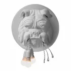 Nástěnná nástěnná svítidla se 3 světly v šedém nebo bílém keramickém moderním designu - Dogbull Viadurini