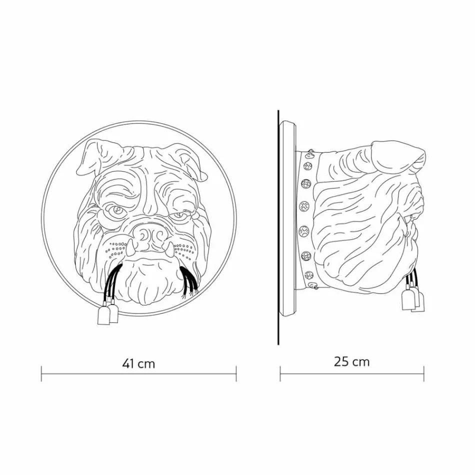Nástěnná nástěnná svítidla se 3 světly v šedém nebo bílém keramickém moderním designu - Dogbull Viadurini