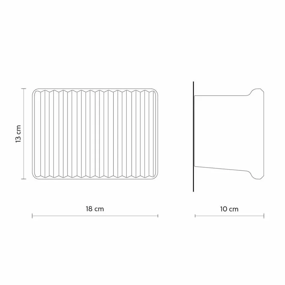 Nástěnná nástěnná svítidla se 3 LED světly v matně bílé keramice s Umarell - Ometto Viadurini