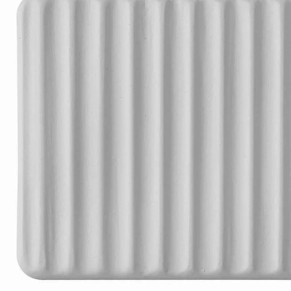 Nástěnná nástěnná svítidla se 3 LED světly v matně bílé keramice s Umarell - Ometto Viadurini