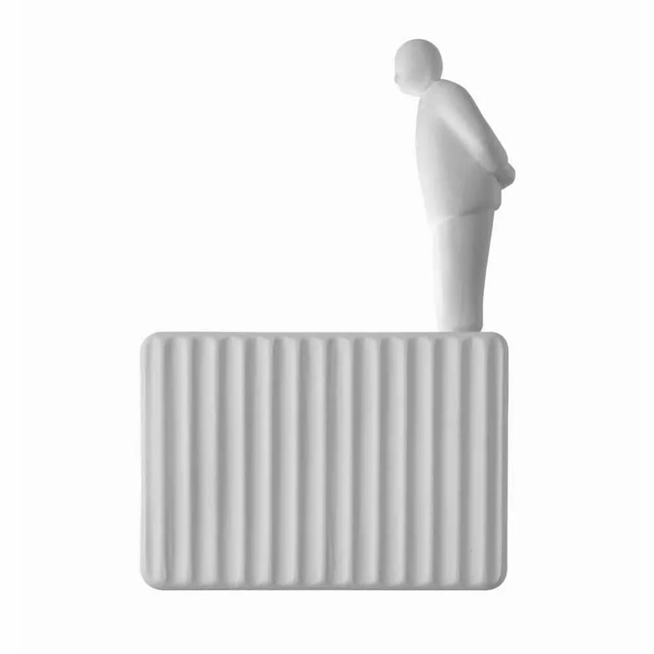 Nástěnná nástěnná svítidla se 3 LED světly v matně bílé keramice s Umarell - Ometto Viadurini