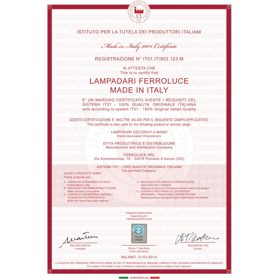 Nástěnné bodové svítidlo z keramiky, skla a kovu s různými povrchovými úpravami Joy Ferroluce Viadurini