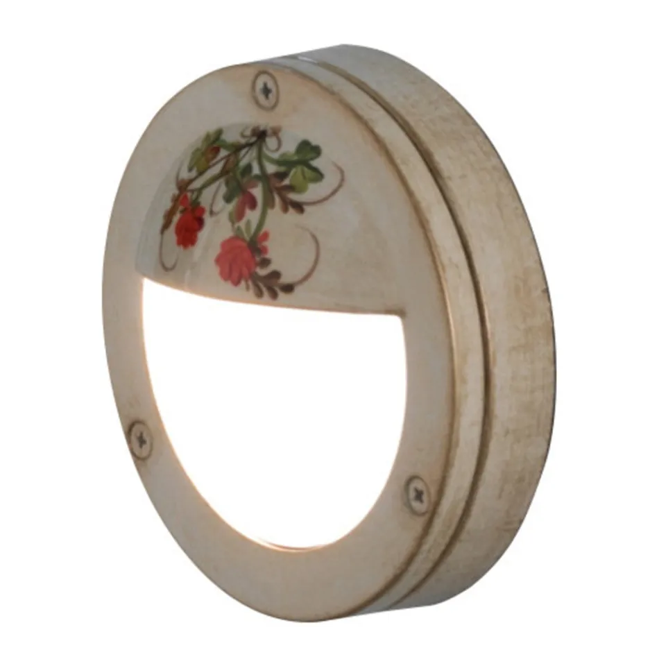 Ručně malované hliníkové kulaté nástěnné svítidlo - Brindisi Viadurini