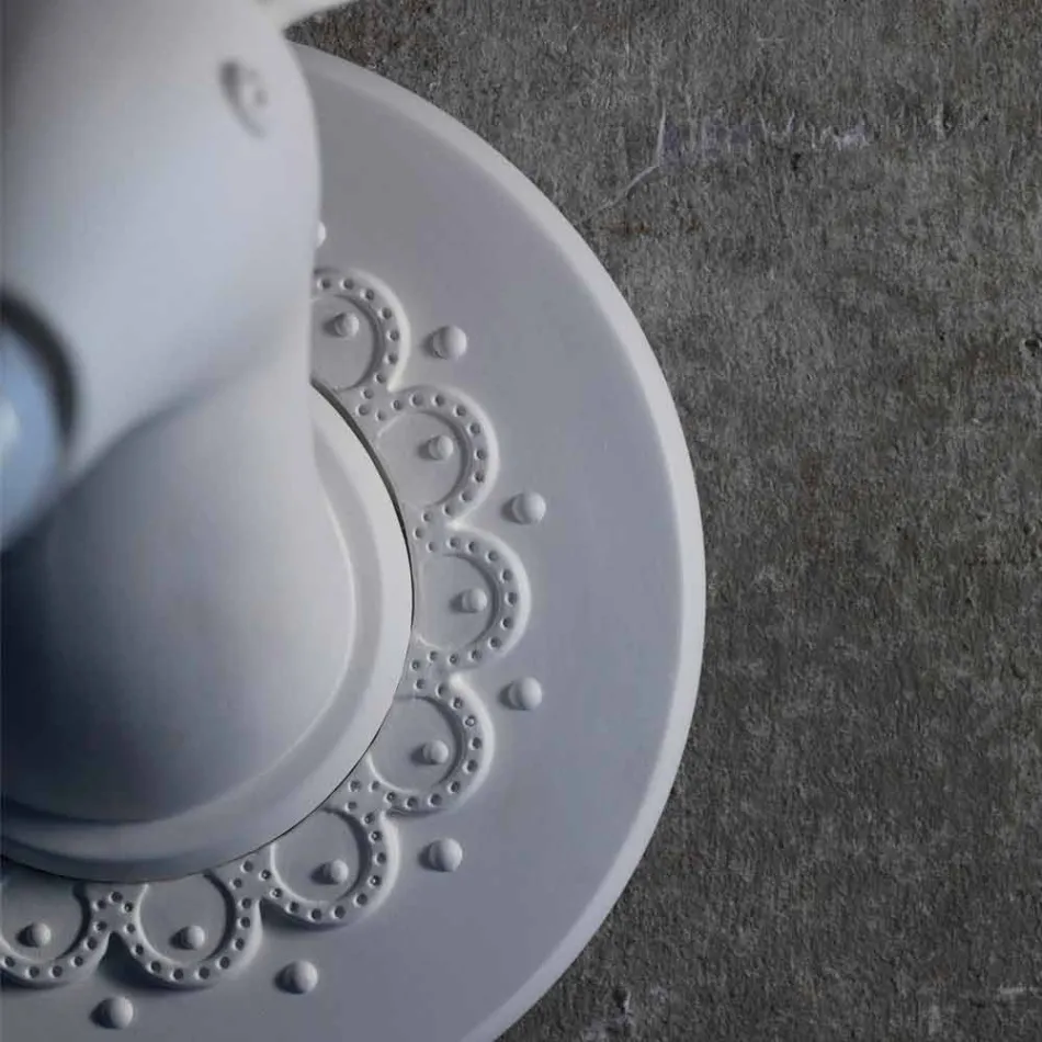 Nástěnná aplikace v matně bílém keramickém moderním designu v Cervo - Memento Viadurini